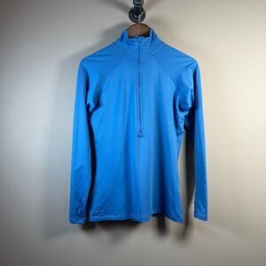 Nike Pro Dri-FIT Half-Zip Pullover Women's Athletic Long Sleeve‎ Top Blue